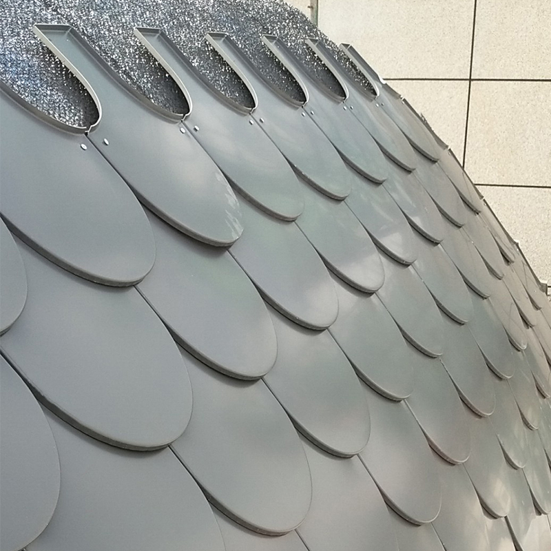300 Model Metalen tegels op visschubben 300 Model Metalen tegels op visschubben